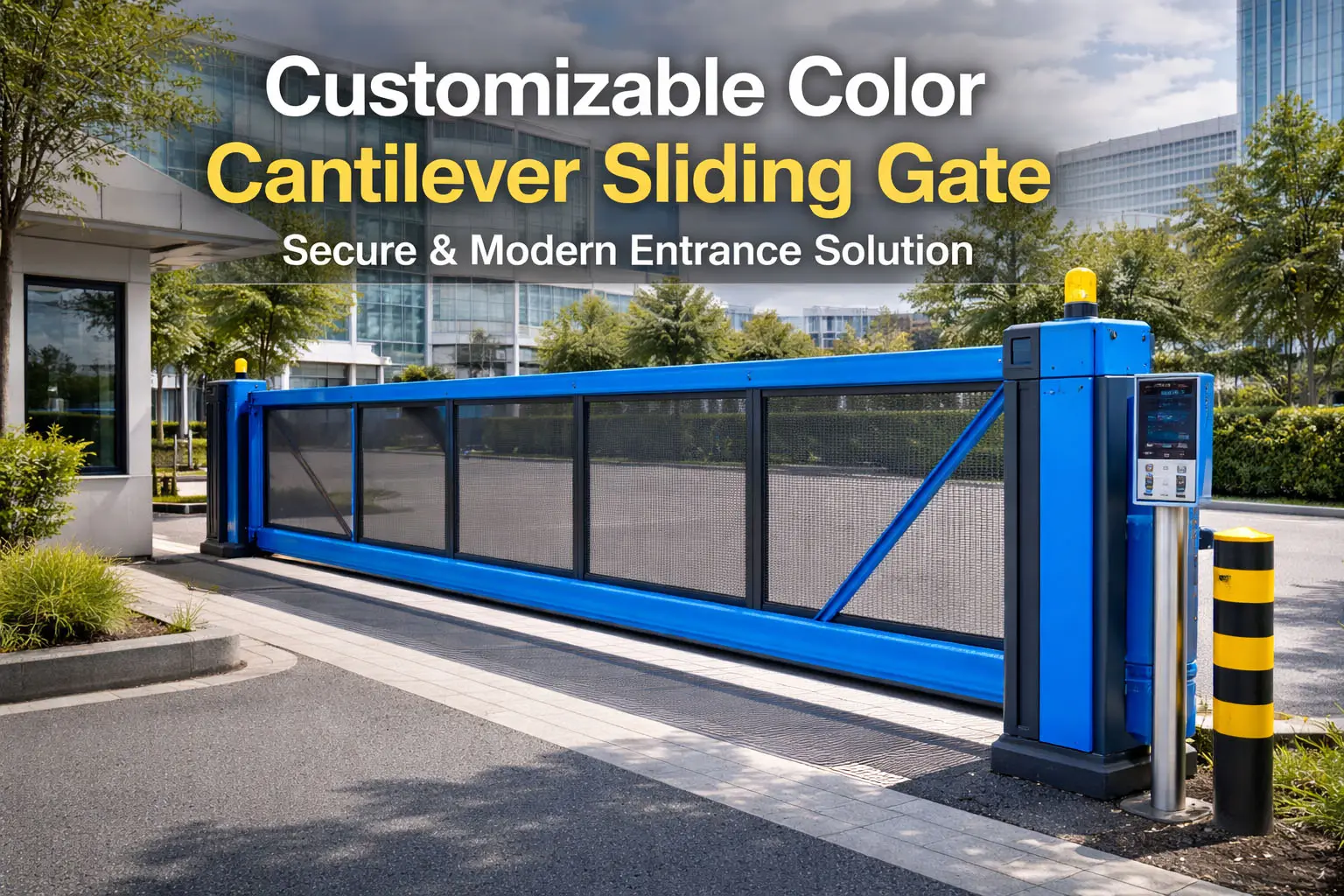 Customizable Color Cantilever Sliding Gate